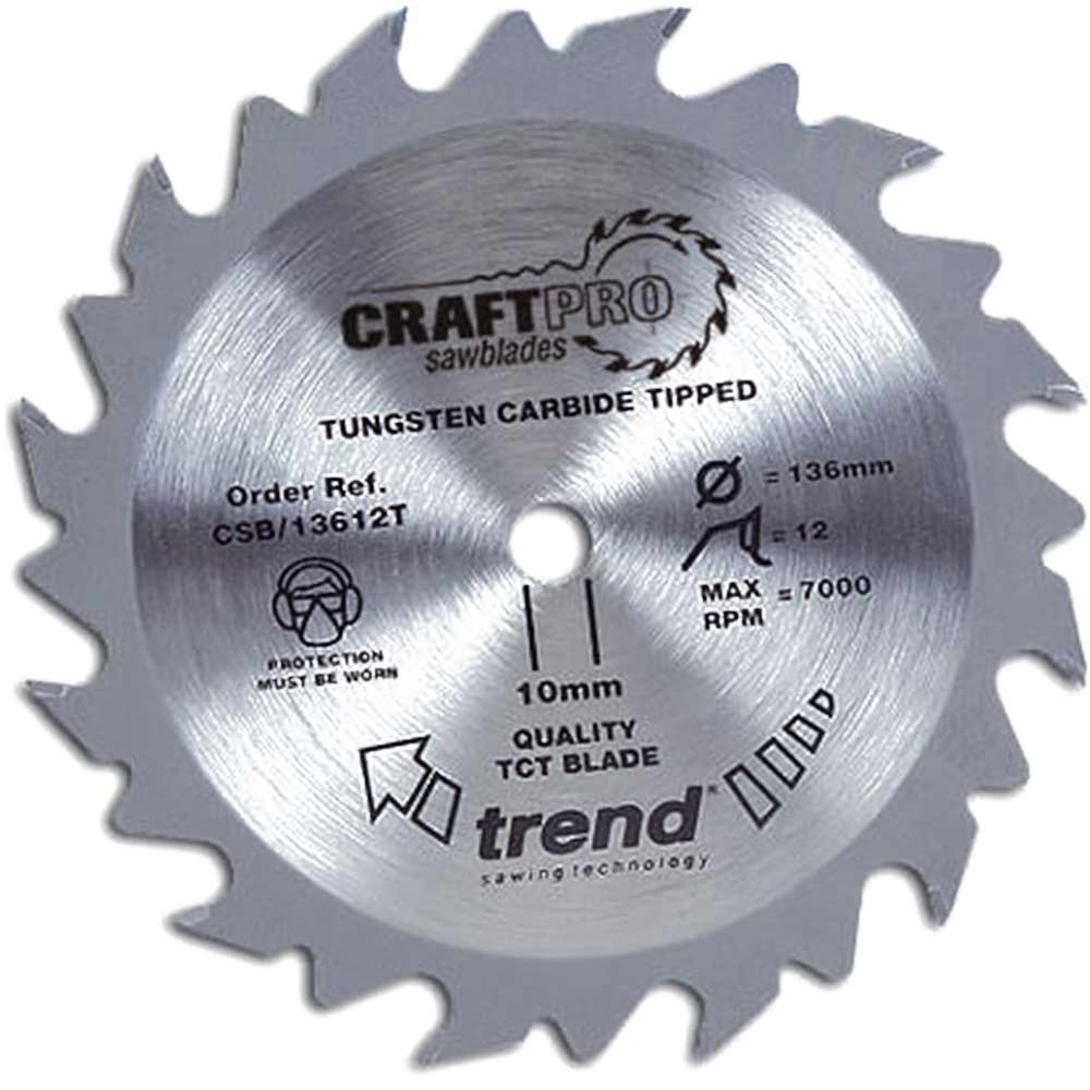 Trend Craft Saw Blade 160mm x12T x16 Thin Saw Blades Circular Saw Blade 160mm