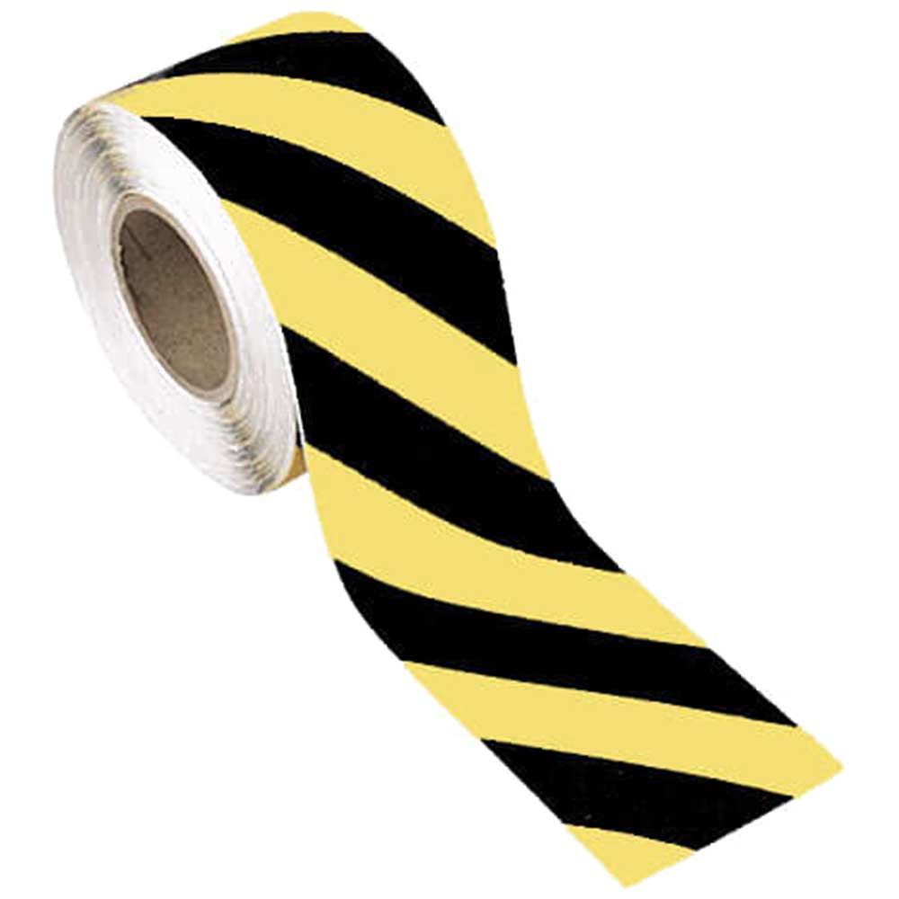 Non Slip Tape Black Yellow Stripe 50mm Wide x 18m Roll