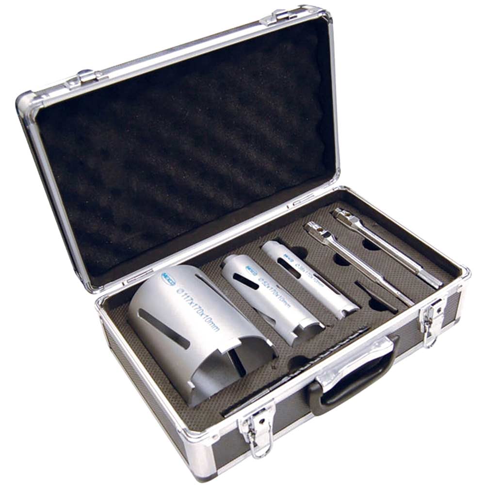 7 Piece Premium Dry Diamond Core Drill Bit Set with Case