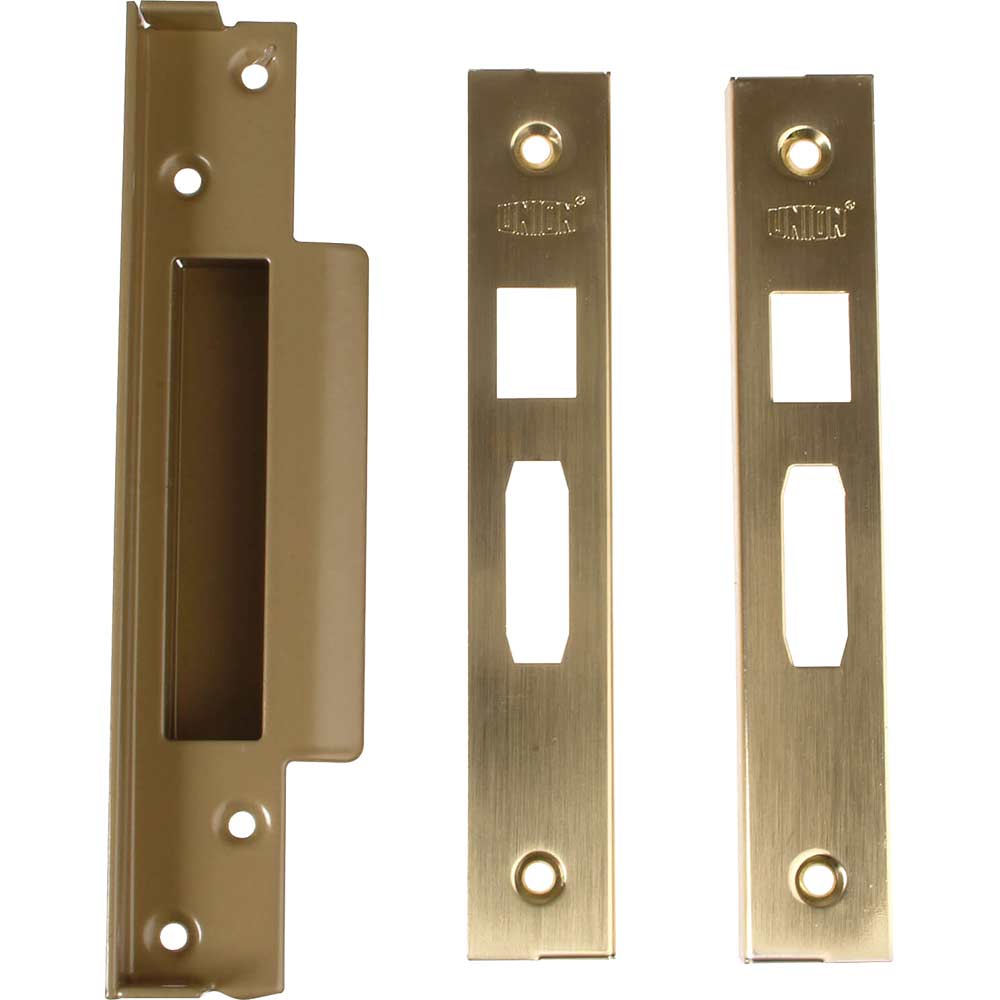 Union Locks Strongbolt 2200 Mortice Sash Lock Rebate Kit 26mm Satin Brass