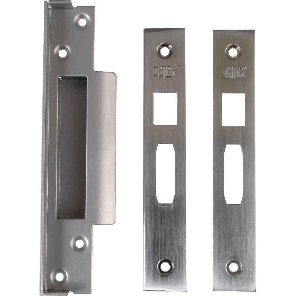 Union Locks Strongbolt 2200 Mortice Sash Lock Rebate Kit 26mm Satin Chrome