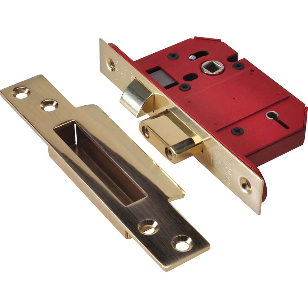 union strongbolt 5 lever mortice sash lock 68mm polished brass