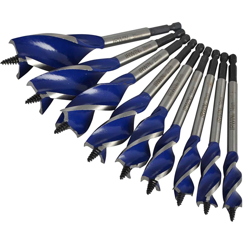 Irwin 9 Piece 6X Auger Drill Bit Set with Pouch 14mm 32mm