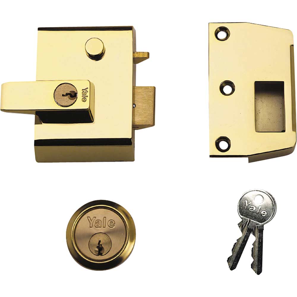 Yale Locks P2 Double Security Nightlatch Chrome Finish 40mm Backset