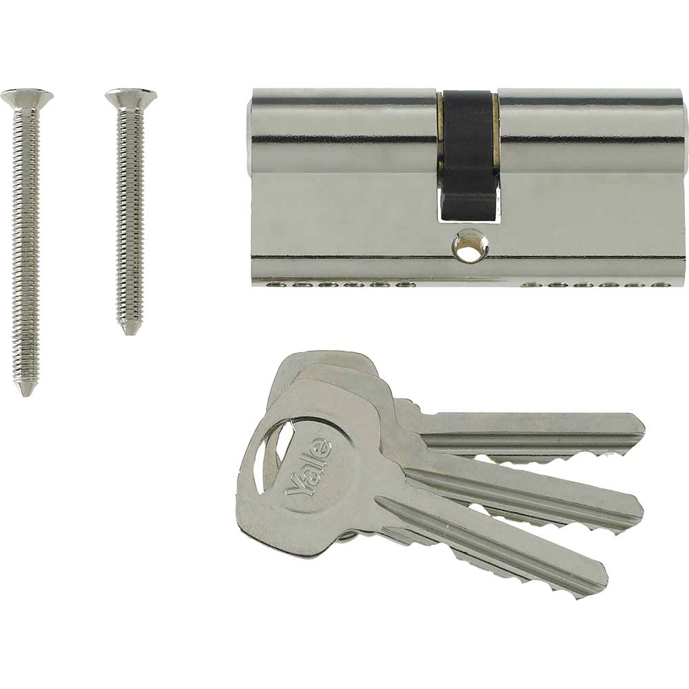 Yale Locks X6 Kitemark Euro Double Cylinder 45 x 45mm 100mm Long Nickle Plated