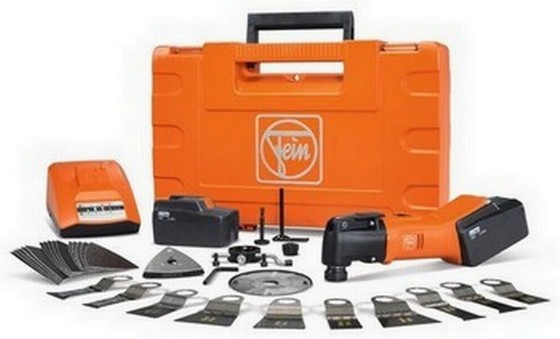 FEIN AFSC18KIT 18V SUPERKIT 2X 50AH LIION BATTERIES and CARPENTRY ACCESSORIES