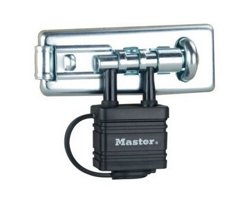 MASTER LOCK 110MM BOLT HASP WITH INTEGRATED LOCK