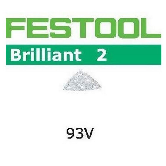FESTOOL 496011 BRILLIANT 2 93V SANDING PADS 60 GRIT PACK OF 10