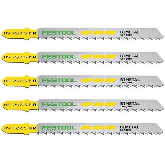 FESTOOL 493570 75MM JIGSAW BLADES PACK OF 5