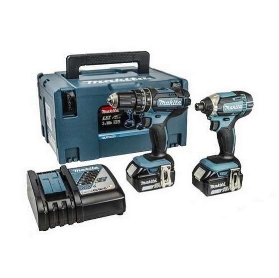 MAKITA DLX2131J 18V COMBI and IMPACT DRIVER TWIN PACK WITH 2X 30AH LIION BATTERIES