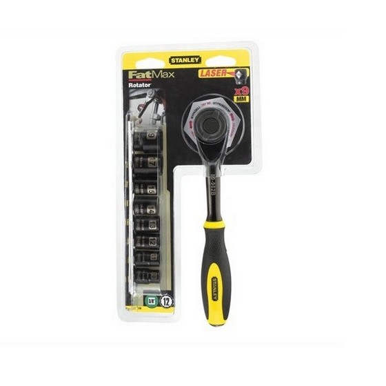 STANLEY STA094606 9 PIECE FATMAX 38 INCH SQUARE DRIVE ROTATOR SOCKET SET