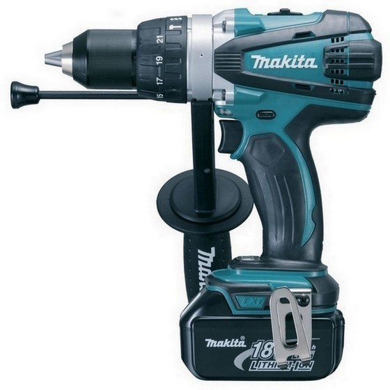 MAKITA DHP458RTJ 18V COMBI HAMMER DRILL WITH 2X 50AH LIION BATTERIES SUPPLIED IN MAKPAC CASE