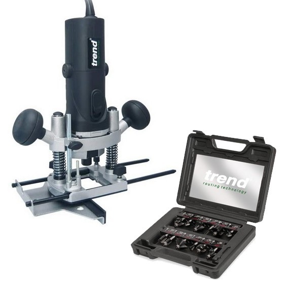 TREND T4ELK 14IN ROUTER 110V 12 PIECE CUTTER SET