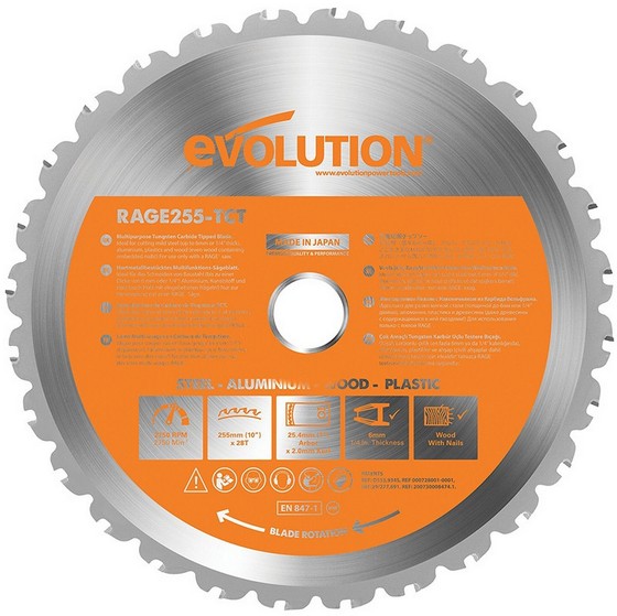 EVOLUTION MULTIPURPOSE BLADE 255MM