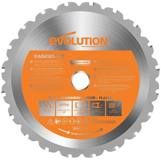 EVOLUTION MULTIPURPOSE BLADE 185MM