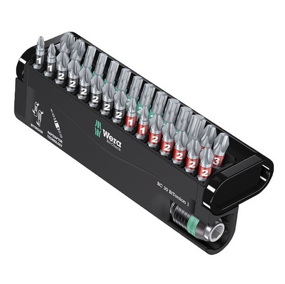 WERA WER057430 30 PIECE ASSORTED BITORSION SCREW DRIVER BIT SET
