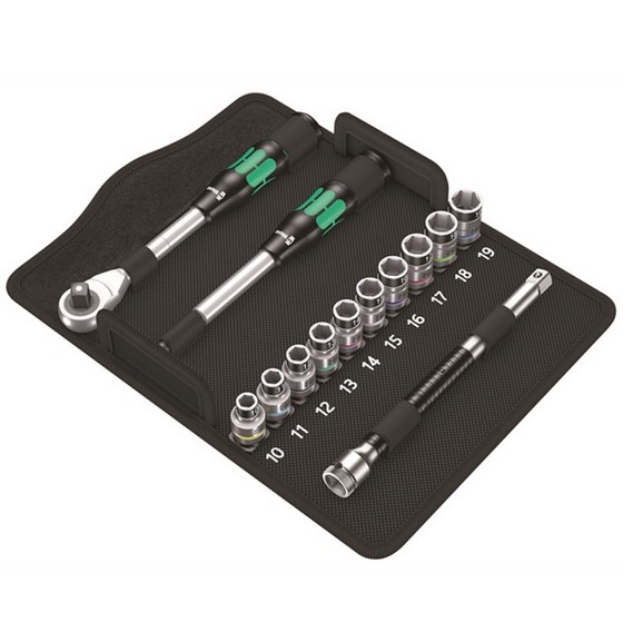 WERA 8006 SC 1 ZYKLOP HYBRID RATCHET and SOCKET SET 12IN METRIC 13PC