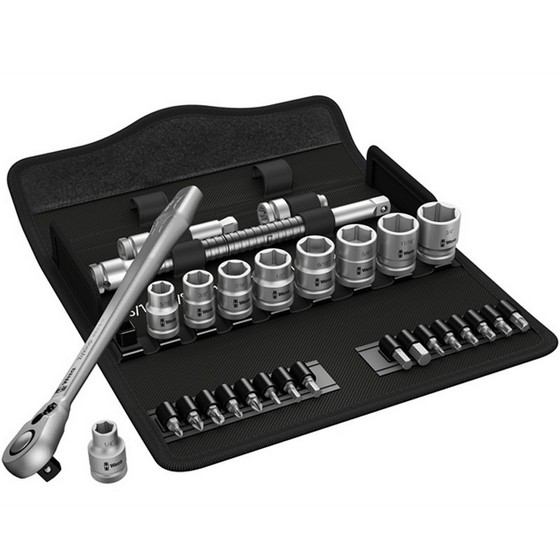 WERA 8100 SB 8 ZYKLOP METAL SWITCH 38IN SLIM RATCHET and SOCKET SET METRIC 29PC