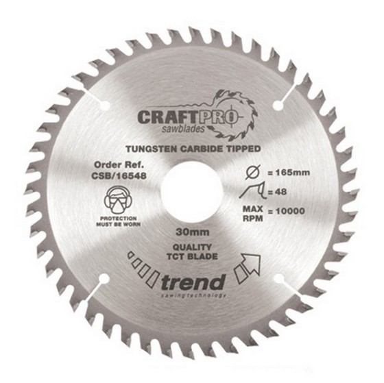 TREND CSB23540 MEDIUM FINISH TCT CIRCULAR SAW BLADE 235MM X 40T X 30MM