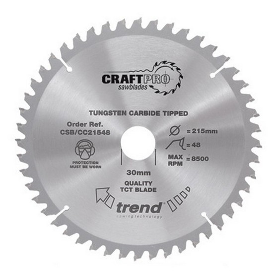 TREND CSBCC26042 CRAFT SAW BLADE CROSSCUT 260MM X 42T X 30MM
