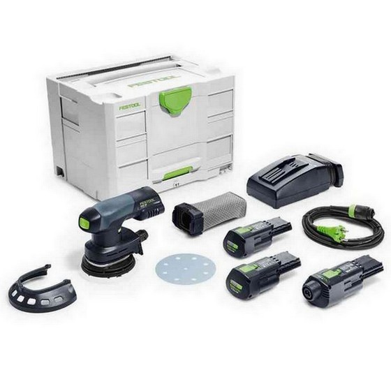FESTOOL 201529 ETSC12531SETGB ECCENTRIC SANDER WITH 2X31AH ERGO LIION BATTERIES