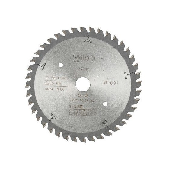 DEWALT DT1091QZ PLUNGE SAW BLADE 40T X 20 X 165 MM