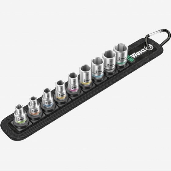 WERA BELT A 4 ZYKLOP SOCKET SET 14 INCH DRIVE 9 PIECE