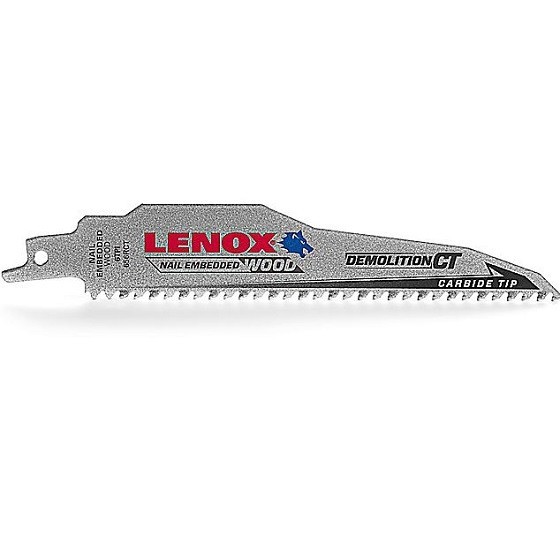 LENOX 1832118 DEMOLITION CARBIDE TIPPED RECIPROCATING BLADE 22X152MM