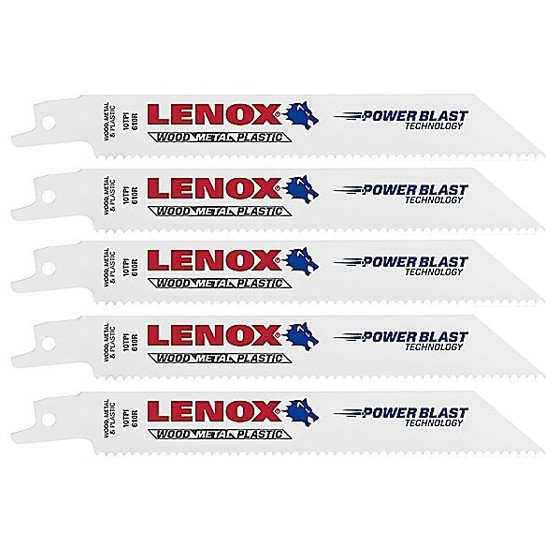LENOX T20580810R PACK OF 5 BIMETAL RECIPROCATING SAW BLADES 19X200MM 10TPIX