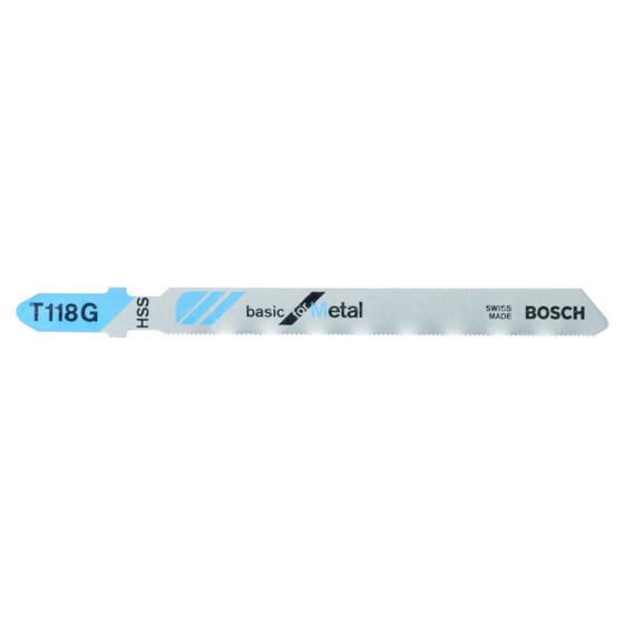 Bosch 2608631012 Pack Of 5 T118G Metal Cut Jigsaw Blades 0515mm