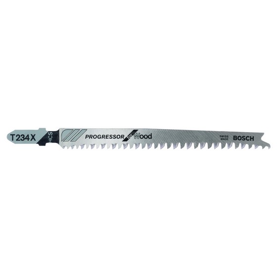 Bosch 2608633528 Pack Of 5 T234X Progressor Wood Jigsaw Blades 265mm