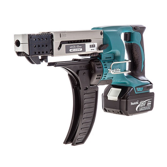 MAKITA DFR550RMJ 18V 55MM AUTOFEED SCREWDRIVER 2 X 40AH LIION BATTERIES