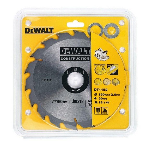 DEWALT DT1152QZ SERIES 30 CIRCULAR SAW BLADE 190MM X 30MM X 18T
