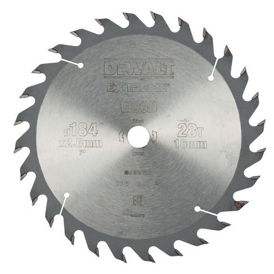 DEWALT DT4031QZ SERIES 40 CIRCULAR SAW BLADE 184MM X 16MM X 28T