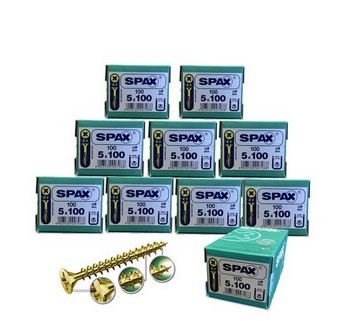 SPAX SCREWS POZI CSK 5 X 100MM BOX 100 10 BOXES DEAL