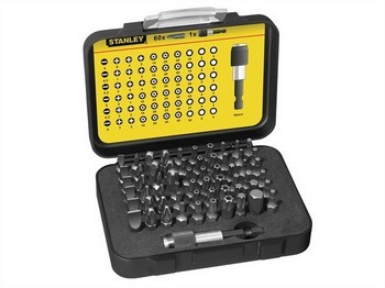 STANLEY STA113902 EXPERT 61 PIECE SCREWDRIVER BIT SET IN ROBUST CARRY CASE