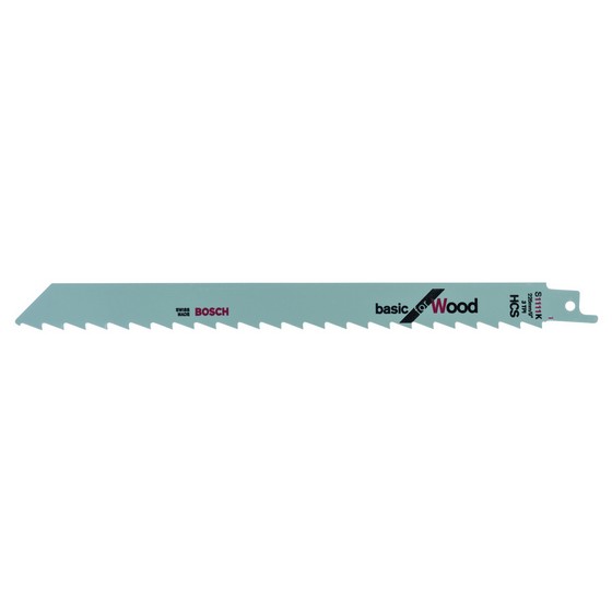 Bosch 2608650678 Pack Of 5 S1111K Basic Wood Cut Sabresaw Blades 20175mm
