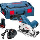 Bosch GKS 108 VLI 108v Cordless Circular Saw 85mm Blade with L Boxx and 2 Lithium Ion Batteries 2ah