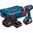 Bosch GSB 18 VLI 18v Cordless Dynamicseries 2 Speed Combi Drill with L Boxx and 2 Lithium Ion Batteries 4ah