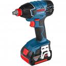 Bosch GDX 18 VLI 18v Cordless Impact Wrench Driver with L Boxx and 2 Lithium Ion Batteries 4ah