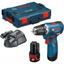 Bosch GSR 108 VEC 108v Cordless 2 Speed Brushless Drill Driver with L Boxx and 2 Lithium Ion Batteries 2ah