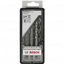 Bosch 5 Piece Hex Shank HSSG Metal Drill Bit Set in Robust Line Case 2 8mm