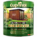 Cuprinol Ultimate Garden Exterior Wood Preserver Autumn Brown 4 Litres