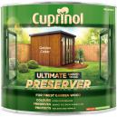 Cuprinol Ultimate Garden Exterior Wood Preserver Golden Cedar 1 Litre