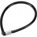 abus 1100 series 1200mm combination cable bicycle lock black 7mm diameter