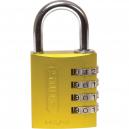 Abus 40mm 145 Series 4 Digit Combination Aluminium Padlock Yellow