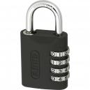 Abus 45mm 158 Series 3 Digit Combination Padlock Black with Key Overide