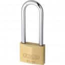 Abus 50mm 65 Series Compact Brass Padlock With 80mm Long Shackle