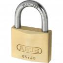 Abus 40mm 65 Series Compact Brass Padlock with Stainless Steel Shackle Pack of 2 Keyed Alike