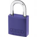 abus 40mm 72 series aluminium padlock violet keyed alike to suite tt04072